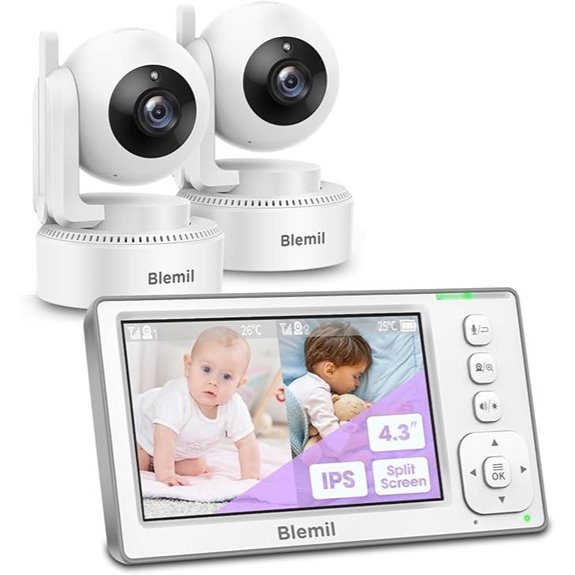 Blemil Baby Monitor with 2 Cameras and Audio