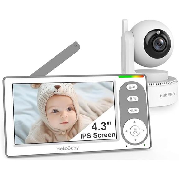 HelloBaby 4.3 Video Baby Monitor with Night Vision