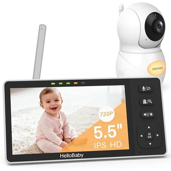 HelloBaby 5.5 HD Video Baby Monitor with Night Vision