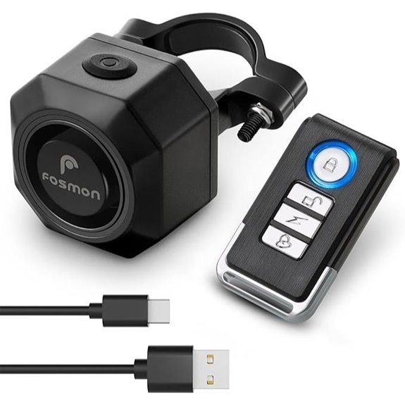 Fosmon USB-C Bike Alarm with Remote and Waterproof Sensor