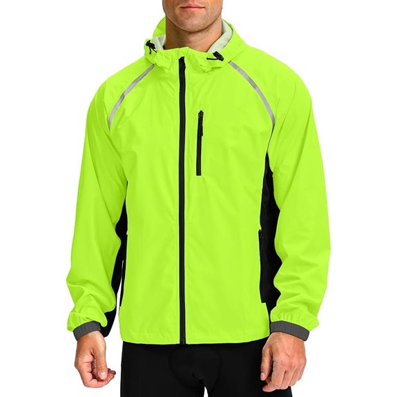 Bikewa Men's Waterproof Cycling Rain Jacket