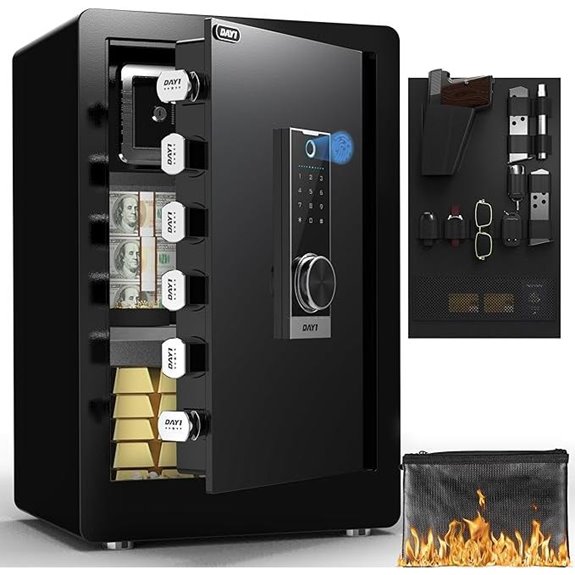 biometric safe fireproof alarm