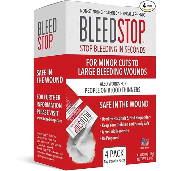 BleedStop™ First Aid Powder for Bleeding Wounds (4 Pack)