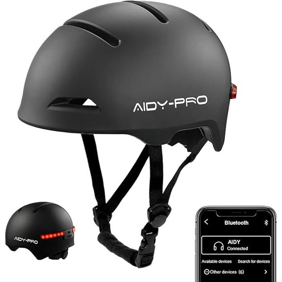Bluetooth Bike Helmet with Speakers & Rear Lights