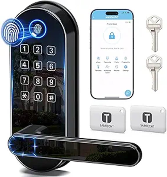 Bluetooth Smart Lock with Keypad and Handle
