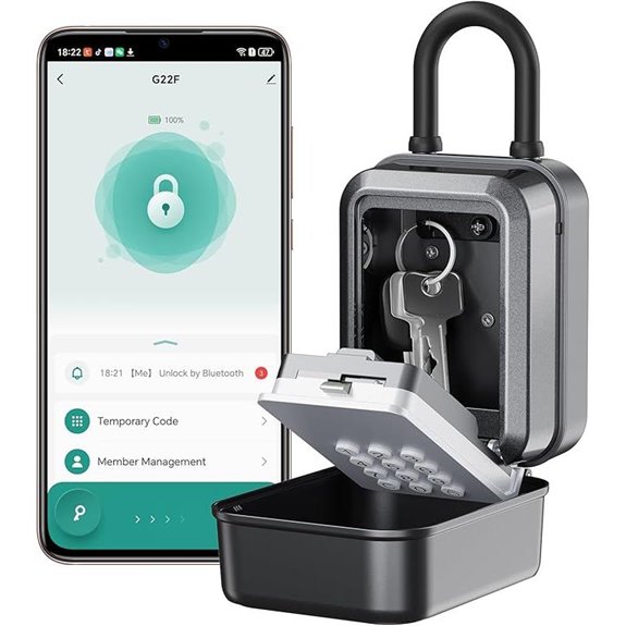 Bluetooth Smart Lock Box with PIN & App Control