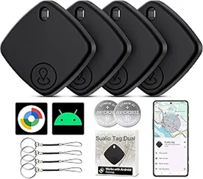 Air Tracker 4 Pack Bluetooth Luggage & Key Finders