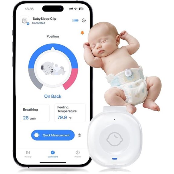 Babytone Baby Monitor with Breathing & Temperature Alerts