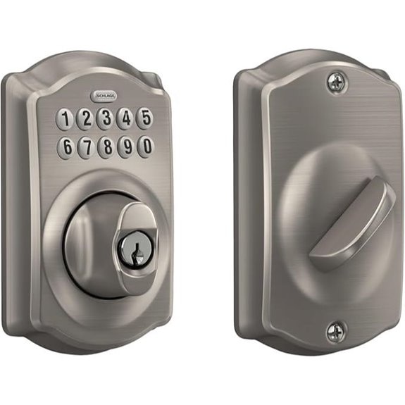 Schlage Camelot Keypad Deadbolt Satin Nickel