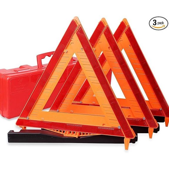 CARTMAN 3 Pack Vehicle Warning Triangles Kit