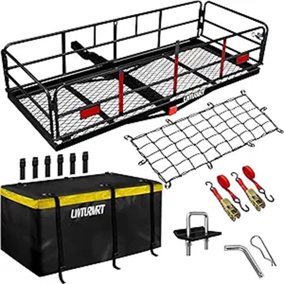 Trail Hitch Cargo Carrier Basket with Stabilizer