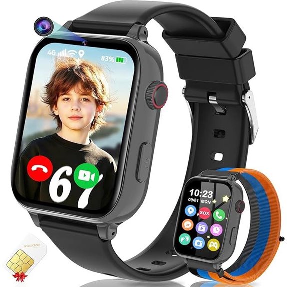 Kids' 4G GPS Smartwatch with Camera & Voice Chat