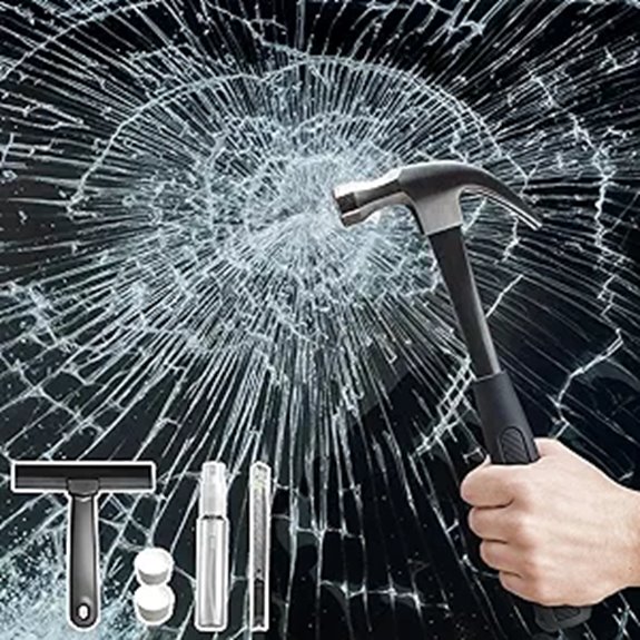 DUOFIRE Clear Tempered Glass Window Security Film