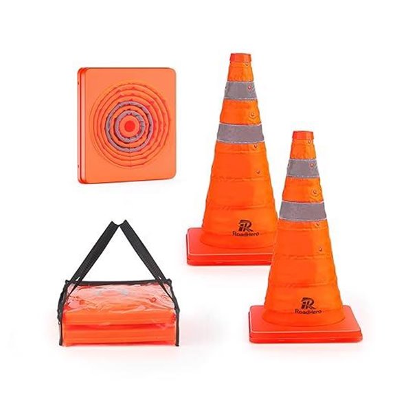 RoadHero 18-Inch Collapsible Traffic Cones (2 Pack)