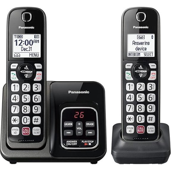 Panasonic Cordless Phone with Answering Machine and Call Block