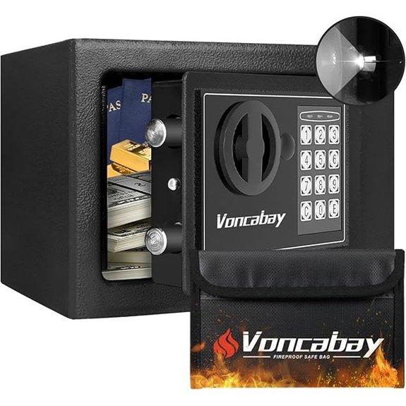 Voncabay Digital Fireproof Money Safe Box (0.23 cu ft)