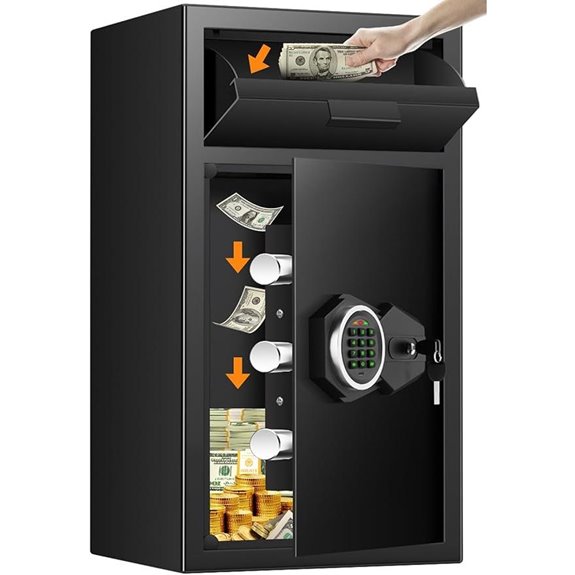 Commercial Drop Safe with Digital Lock and Keys