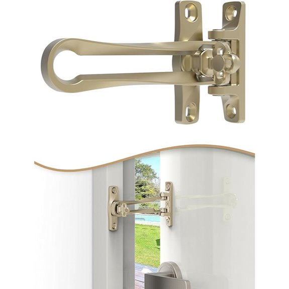 Greatim Door Guard Swing Bar Lock for Home Security