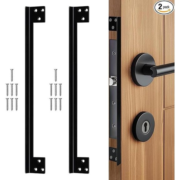 Door Latch Cover Plate 2-Pack Security Reinforcement