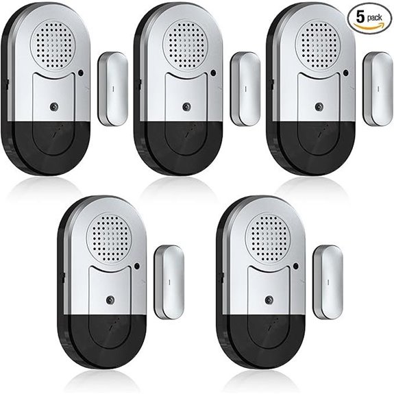 Sanjie Door Window Alarms 5 Pack with Volume Control