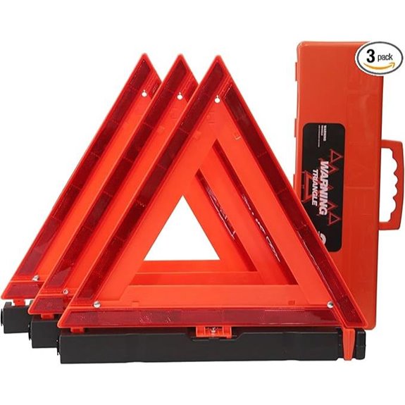 DOT Approved Emergency Vehicle Warning Triangles (3 Pack)