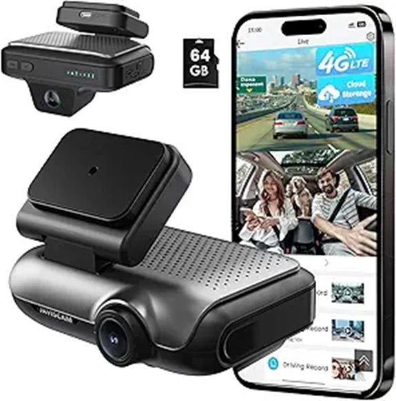 Dual 2K LTE Dash Cam with Night Vision & GPS
