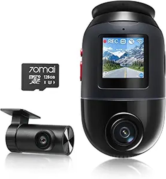 70mai Dual 4K Dash Cam with Night Vision and AI