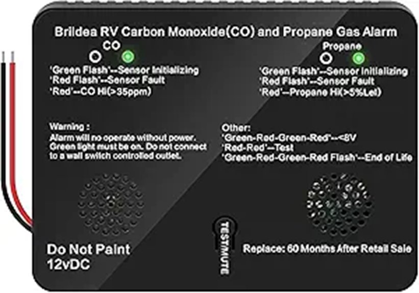 Briidea Dual LP/CO Gas Alarm with Loud Alarm