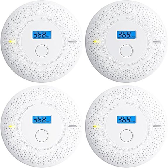2-in-1 Smoke & Carbon Monoxide Detectors (4 Pack)