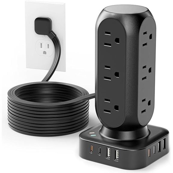 Dual PD 20W Power Strip with USB & AC Outlets