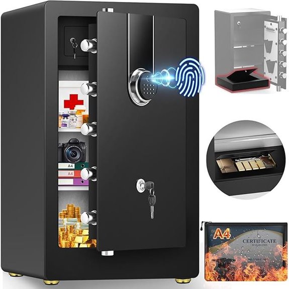 Heavy Duty Biometric Safe with Dual Alarms