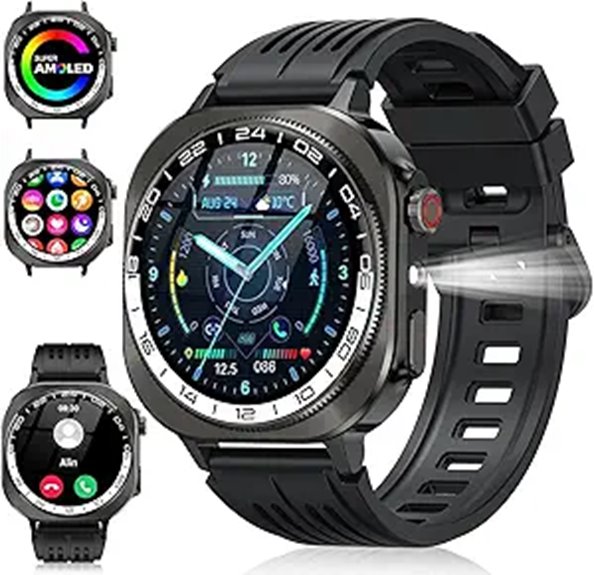 Military Smartwatch with Call & Fitness Tracking
