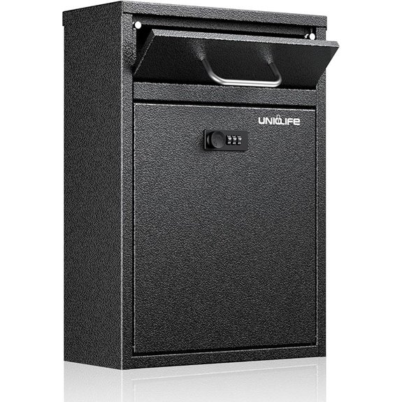 Uniclife Heavy Duty Locking Wall Mailbox