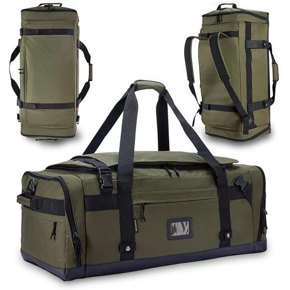 Heavy Duty Waterproof Duffle Bag with Shoe Pockets