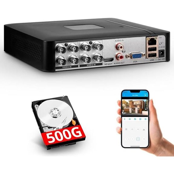 8-Channel Security DVR with 500G HDD