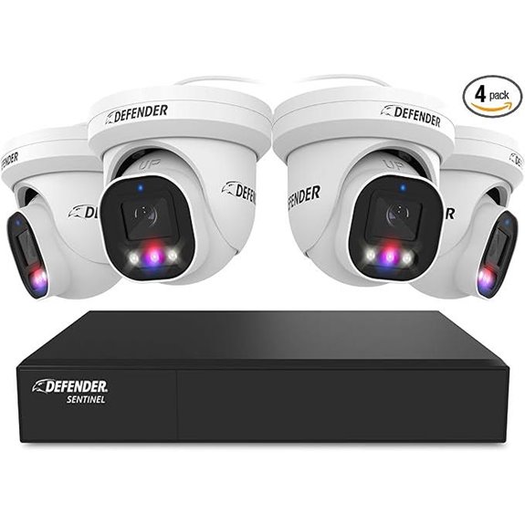 Defender AI 8CH PoE Security Camera System with Turrets