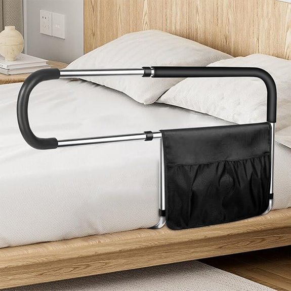 Stainless Steel Bed Rail for Elderly with Storage