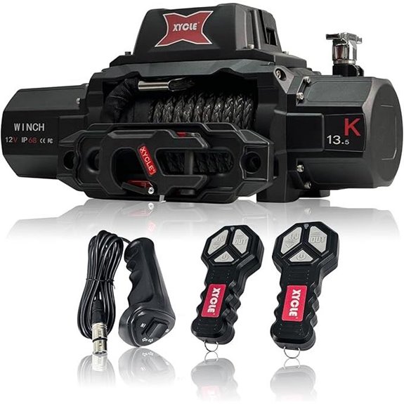 XYCLE 13500lb Electric Winch with Remote and Synthetic Rope