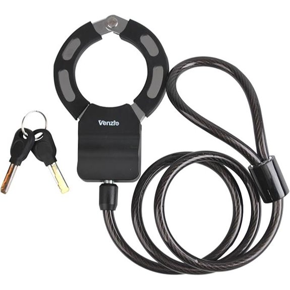 Venzio Electric Scooter Lock with Steel Cable and Keys