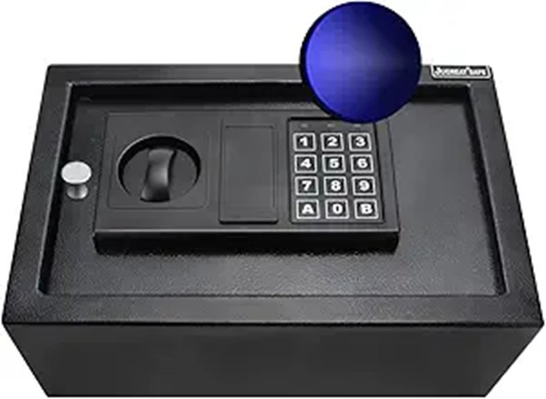 JUGREAT Top Opening Digital Safe with Induction Light