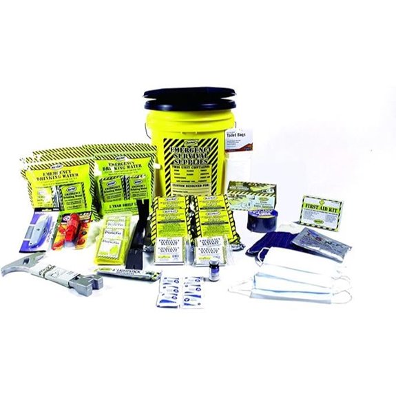 Earthquake Kit 4 Person Deluxe Home Honey Bucket Survival Emergency