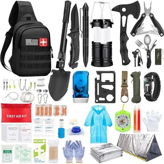Emergency Survival Kit with Flashlight Knife Pliers and First Aid