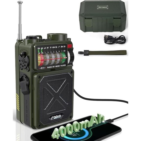R11 Emergency Crank Radio with SOS & Flashlight