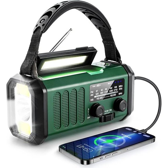 10,000mAh Hand Crank Emergency Radio with SOS Charger