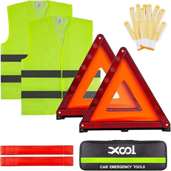 XOOL Emergency Warning Triangle & Safety Kit
