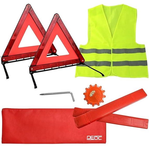 DEDIC Car Safety Triangle Emergency Kit (Set of 3)