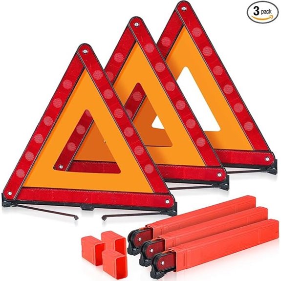 MAOPINER 3 Pack Emergency Warning Triangles