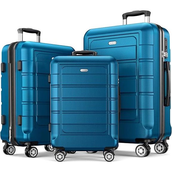 SHOWKOO 3-Piece Expandable Luggage Set with TSA Lock