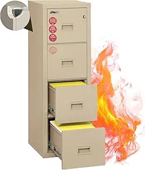 FireKing Turtle 4-Drawer Fire Safe File Cabinet