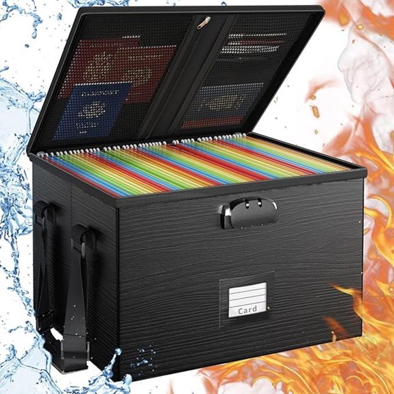 fireproof document lock box